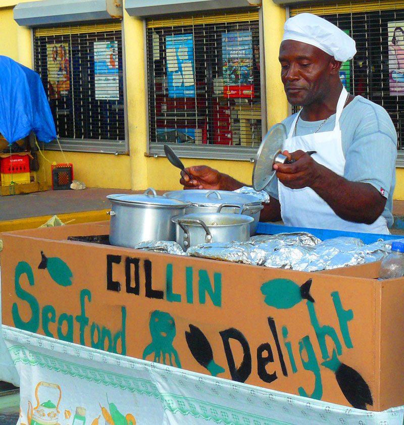 Jamaican Street Food Vendor